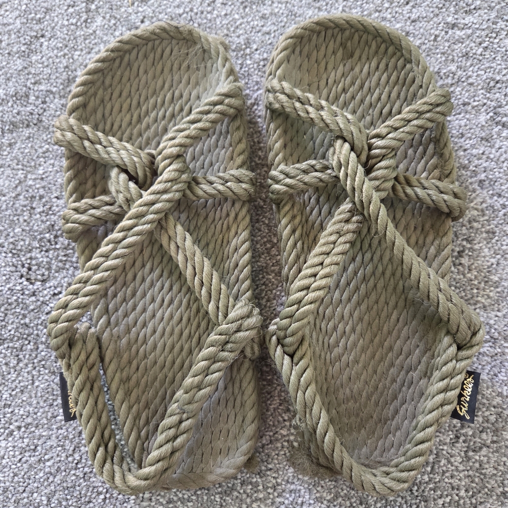 Olive Green Rope Sandals